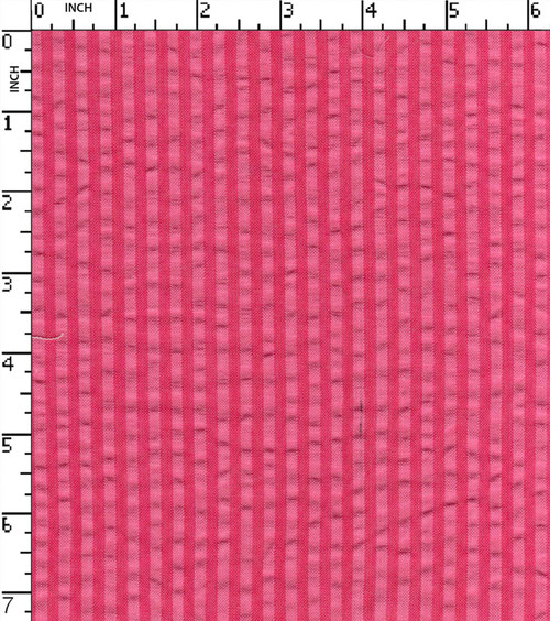 100% Cotton  Yarn Dyed Seersucker 3Mm Stripe