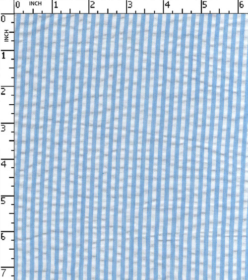 100% Cotton  Yarn Dyed Seersucker 2Mm Stripe