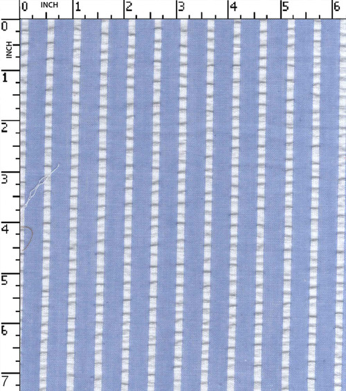 100% Cotton  Yarn Dyed Seersucker Thin Thick Stripe
