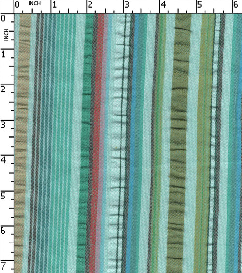 100% Cotton  Yarn Dyed Seersucker Thin Thick Stripe