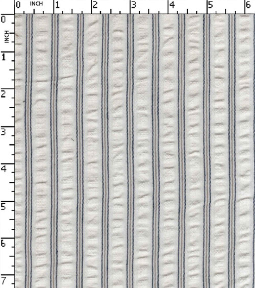 100% Cotton Yarn Dyed Seersucker Thin Thick Stripe