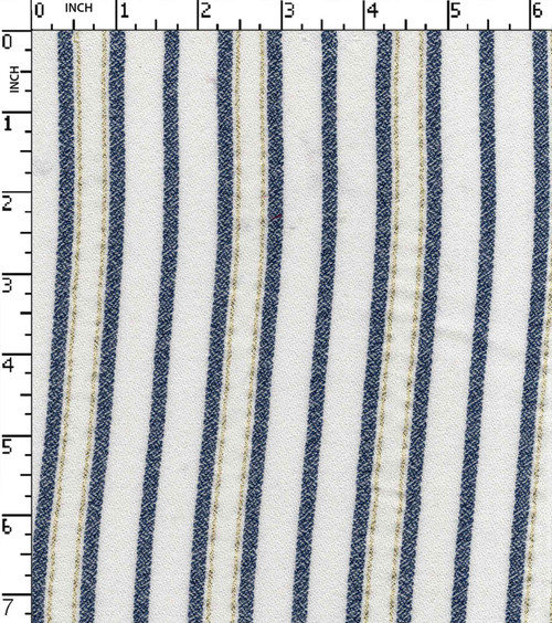 Cotton Lurex Yarn Dyed Moss Thin Thick Stripe