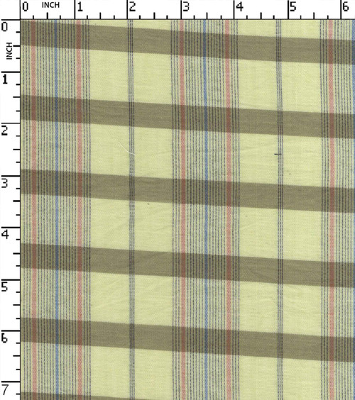 100% Cotton  Yarn Dyed Plain Medium Check