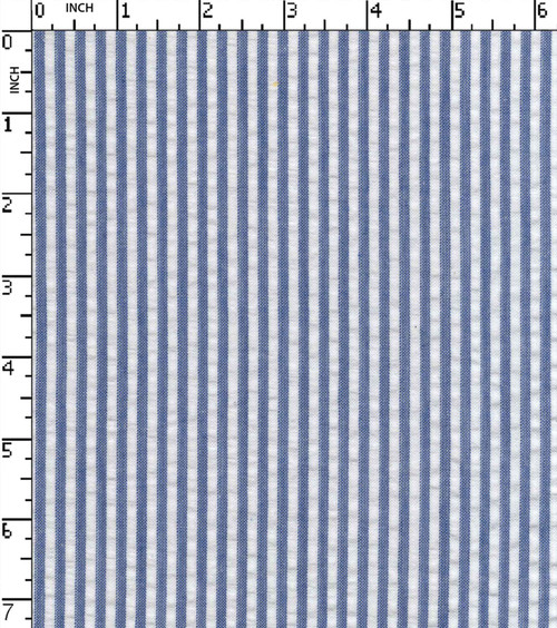 Cotton Polyester Yarn Dyed Seersucker 2Mm Stripe