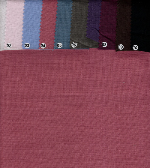 100% Lyocell Solid Dyed Plain Shirting Color Chart