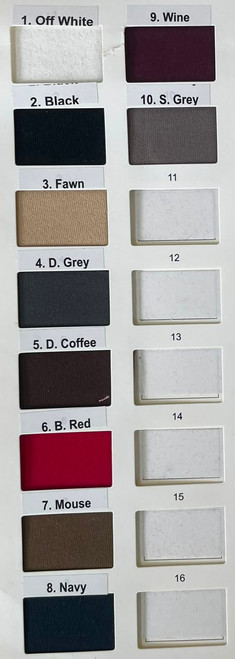 60% Cotton 40% Polyester Solid Dyed Fleece Knitted Bottom Front Cotton Back Cotton Poly Color Chart