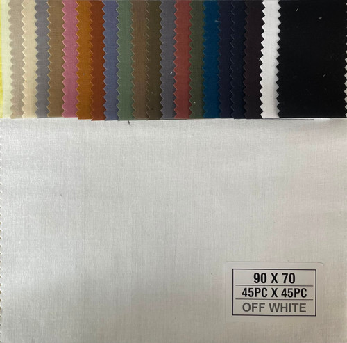 80% Polyester 20% Cotton Bleached Plain Lining And Pocketing Color Chart