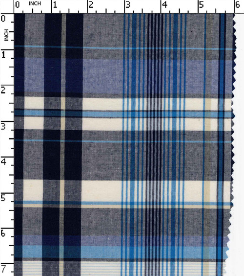 100% Cotton Yarn Dyed Plain Big Check