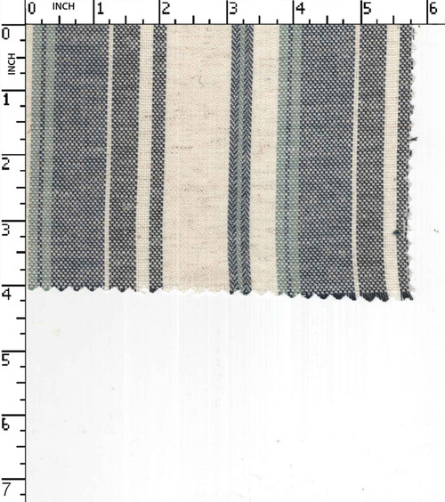 90% Cotton 10% Linen Yarn Dyed Dobby Thin Thick Stripe