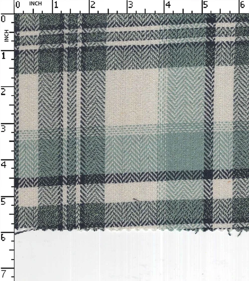 Recycled Fabric Yarn Dyed Twill Big Check