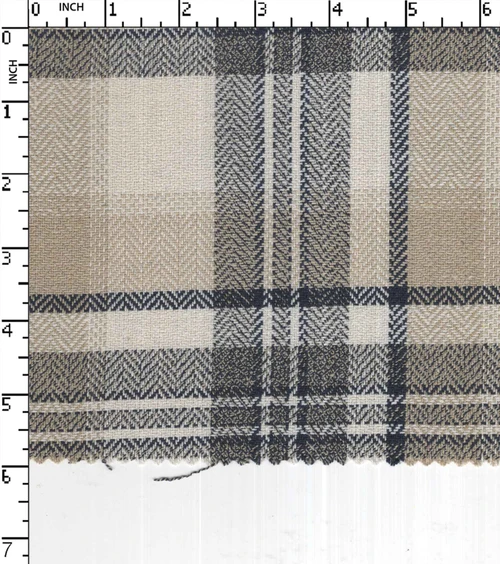 Recycled Fabric Yarn Dyed Twill Big Check