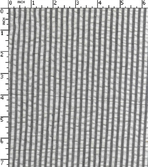 100% Cotton Yarn Dyed Seersucker 3Mm Stripe