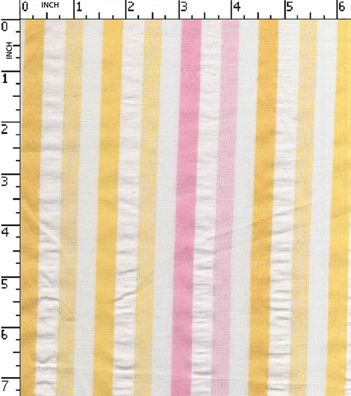 Cotton Polyester Yarn Dyed Seersucker 8Mm Stripe