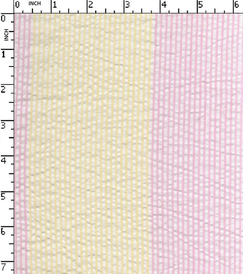 100% Cotton Yarn Dyed Seersucker Broad Stripe