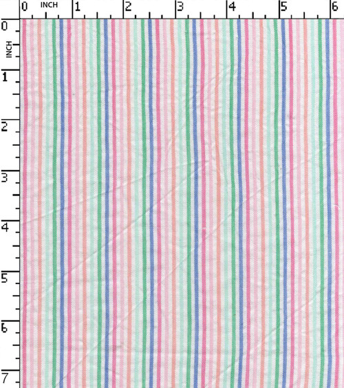 100% Cotton Yarn Dyed Seersucker 1.5Mm Stripe