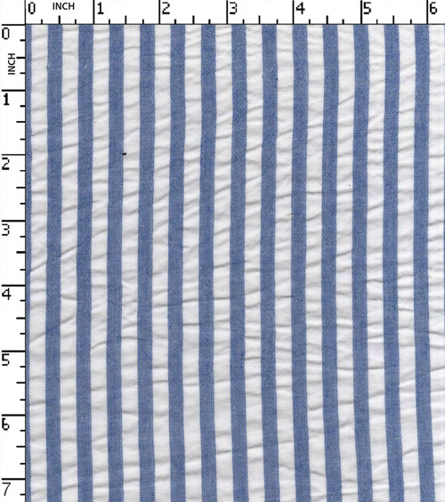 100% Cotton Yarn Dyed Seersucker Thin Thick Stripe