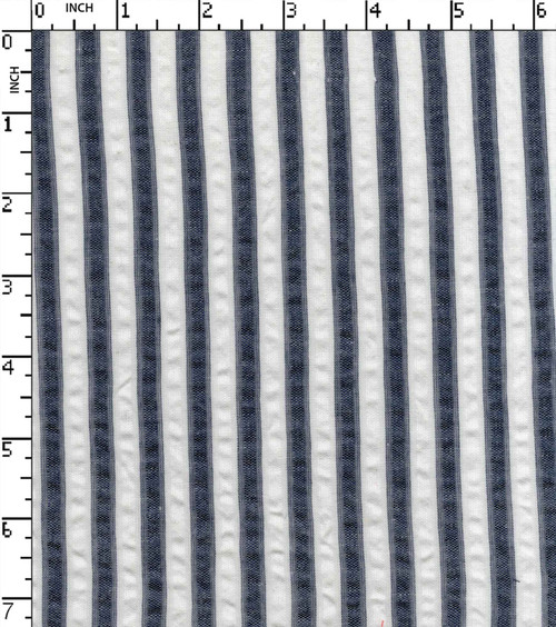 100% Cotton Yarn Dyed Seersucker 5Mm Stripe