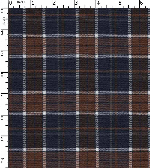 65% Cotton 35% Polyester Yarn Dyed Twill Plaid Check Navy/Brown/White/Olive   Gsm-120 Wcm-Bk732B-Ga