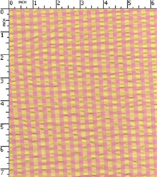 100% Cotton Yarn Dyed Seersucker Small Check