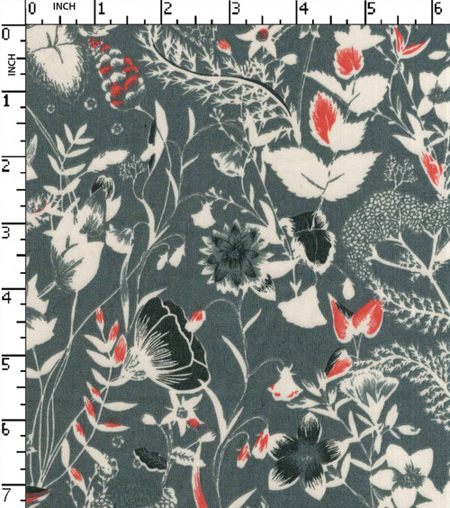 Cotton Polyester Lycra Printed Plain Flower With Leaf