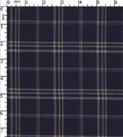 65% Cotton 35% Polyester Yarn Dyed Twill Plaid Check Navy/Brown/Brige/Grey   Gsm-113 Wcm-Bk742B-Ga