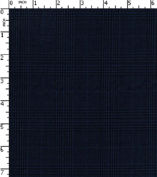 55% Polyester 45% Wool Yarn Dyed Dobby Medium Check