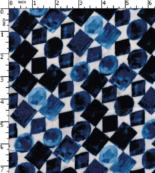 Cotton Lycra Printed Satin Square With Circle