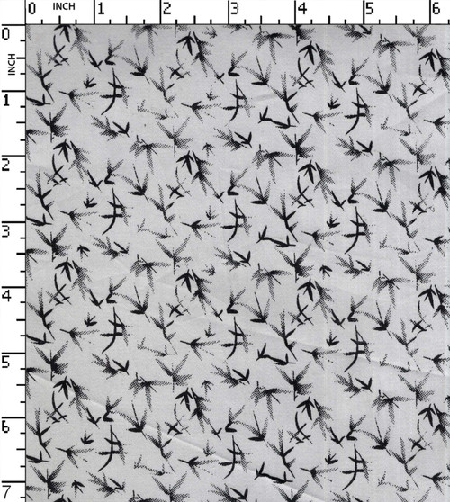 100% Cotton Printed Satin Bamboo Leaf