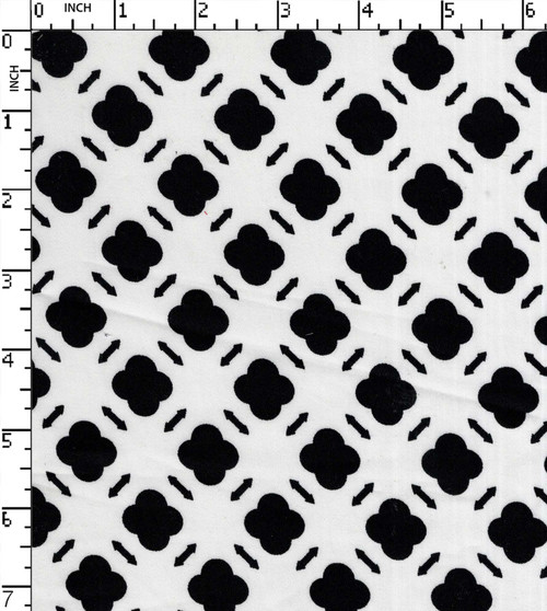 100% Cotton Printed Satin Quatrefoil
