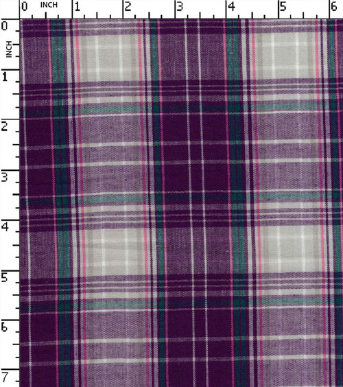 100% Cotton Yarn Dyed Plain Big Check