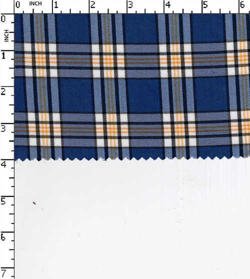 Cotton Polyester Lycra Yarn Dyed Twill Medium Check