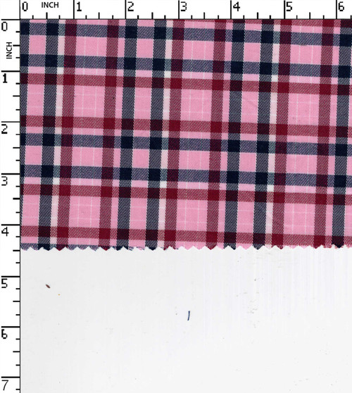 Cotton Polyester Lycra Yarn Dyed Twill Medium Check