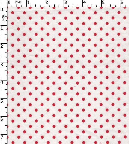 100% Cotton Printed Single Jersey Polka Dot White/Rani Pink  30'S Gsm-170 Vfa-61-Ia