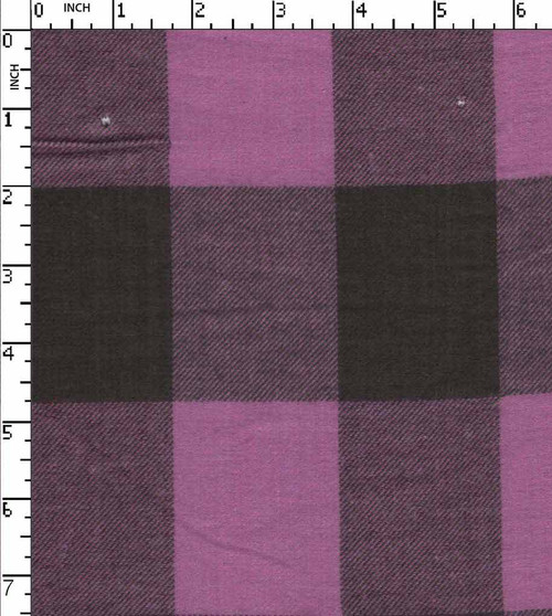 100% Cotton Yarn Dyed Twill Flannel Check L.Purple/Charcoal Brushed  Gsm-112 Jec-2100-Ia
