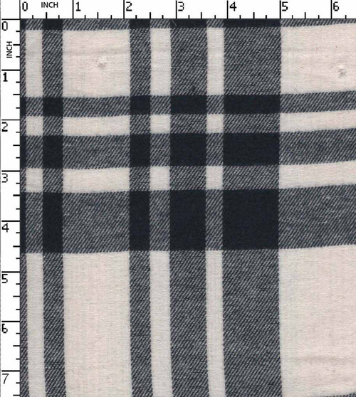 100% Cotton Yarn Dyed Twill Flannel Check Navy/White Brushed  Gsm-147 Jec-12881-Ia
