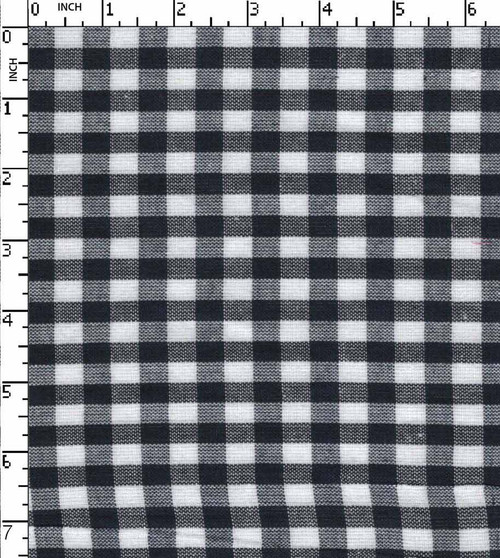 100% Cotton Yarn Dyed Plain Gingham Check Navy/White   Gsm-119 Nem-7586-Ia