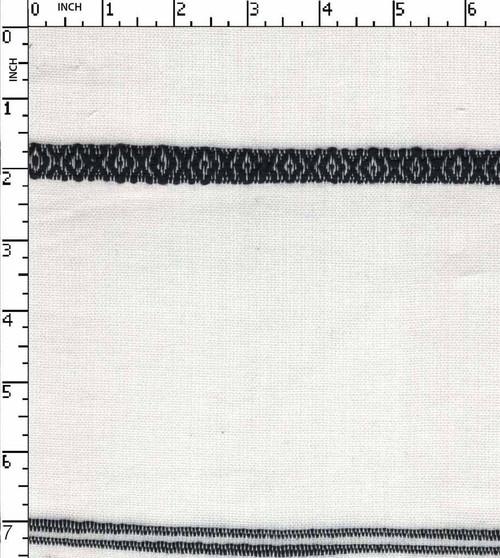 100% Cotton  Yarn Dyed Plain Jacquard Horizontal Stripe White/Black   Gsm-117 Shs-14045-Ia