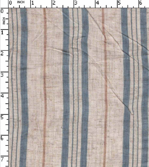 100% Cotton Yarn Dyed Dobby Barcode Stripe Natural/Navy/Brown   Gsm-133 Shs-10062-Ia