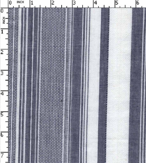 100% Cotton Yarn Dyed Dobby Barcode Stripe Navy/White   Gsm-133 Shs-10072-Ia
