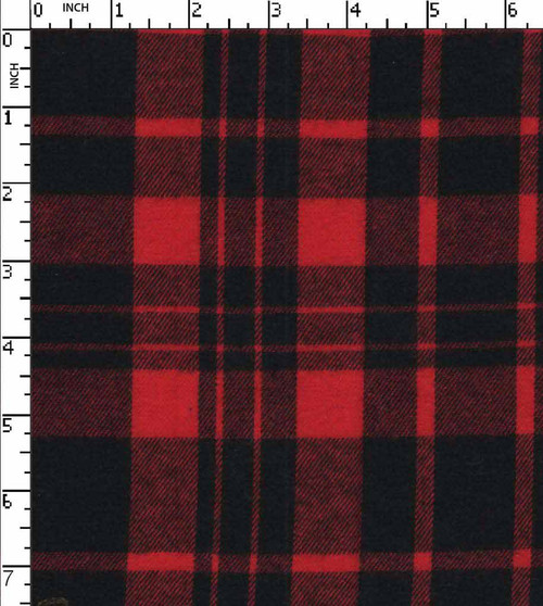 100% Cotton Yarn Dyed Twill Flannel Check Black/Red Brushed  Gsm-185 Mcc-58305-Ia