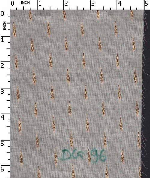 100% Cotton Greige Dobby Leaf Cut Butta Gold Lurex   Gsm-68 Akt-Dg96-Ka