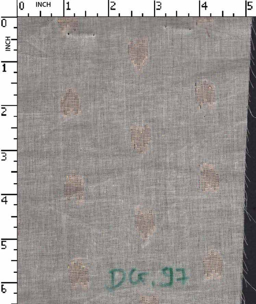 100% Cotton Greige Dobby Heart Cut Butta Gold Lurex   Gsm-61 Akt-Dg97-Ka