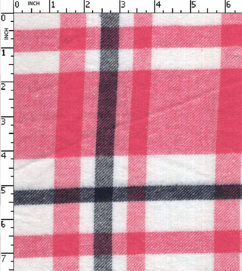 100% Cotton Yarn Dyed Twill Big Check Pink/White/Navy Brushed  Gsm-144 Jec-Je12530-La