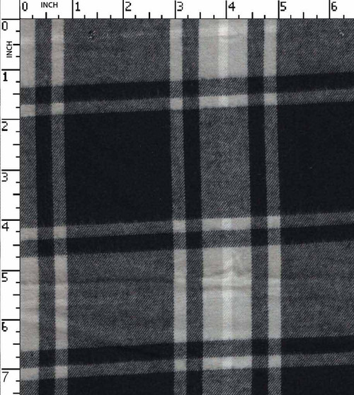 100% Cotton Yarn Dyed Twill Big Check Black/White Brushed  Gsm-136 Jec-Je13017-La