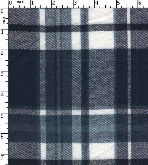 100% Cotton Yarn Dyed Twill Big Check Navy/White/Steel Grey/Black Brushed  Gsm-156 Jec-Je12993-La