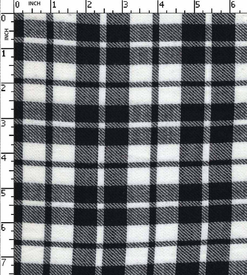 100% Cotton Yarn Dyed Twill Plaid Check Black/White   Gsm-126 Jec-Je12965-La