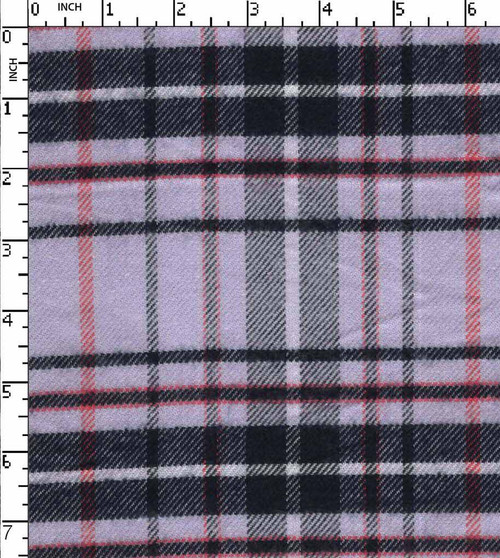 100% Viscose Yarn Dyed Twill Big Check Levandar/Navy/Peach Brushed  Gsm-171 Jec-Je12964-La