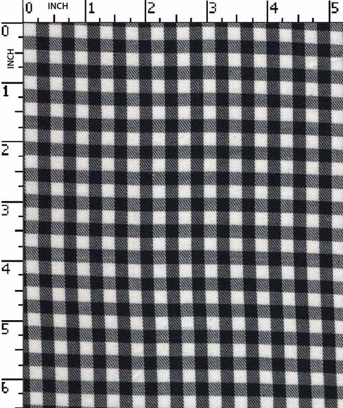 100% Cotton Yarn Dyed Twill Gingham Check White/Black   Gsm-112 Mif-1154M-Bb