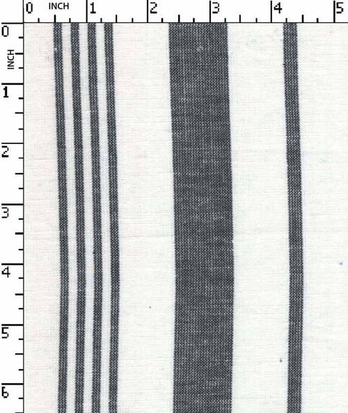 100% Cotton Yarn Dyed Plain Unbalanced Stripe White/Black   Gsm-127 Mif-4510-Bb