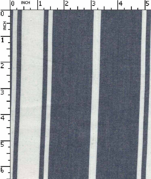 100% Cotton Yarn Dyed Plain Unbalanced Stripe Navy/White   Gsm-149 Mif-2202R-Bb